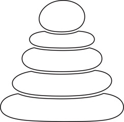 pyramid of stones line art