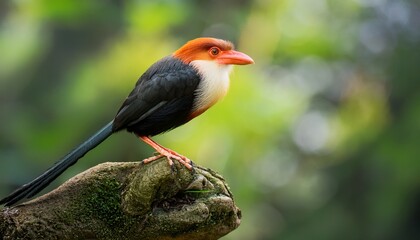 red shanked douc pygathrix nemaeus in the atmosphere of the wild