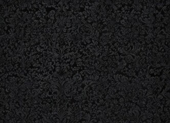 Intricate black damask wallpaper  Floral vines, gothic swirls, seamless pattern , floral, illustration
