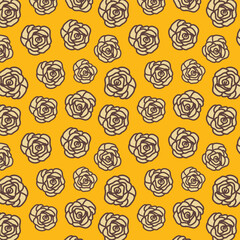 Blossom flowers seamless vector pattern