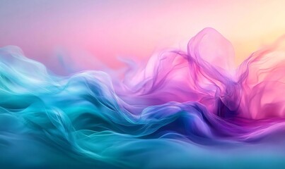 Abstract teal and purple light curves glowing softly