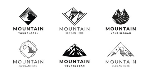 mountain logo template. Vector illustration