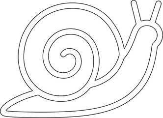 snail on white silhouette