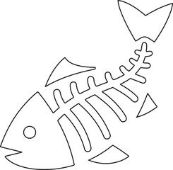Fish line art vector 