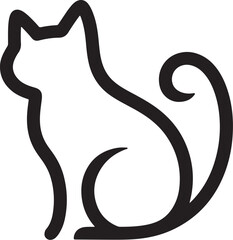 vector illustration of a black cat