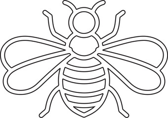 bee on white Silhouette