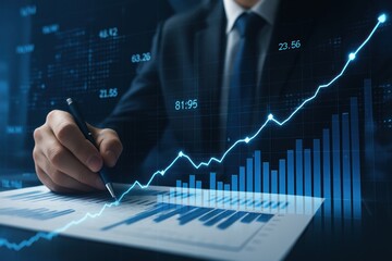 Business growth analytics visualization