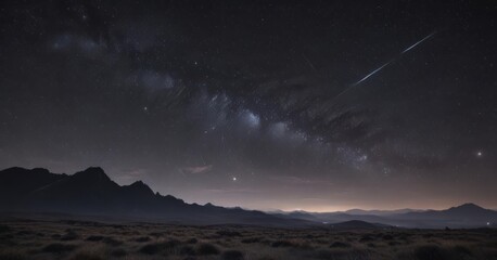 Starry night, velvet black sky, distant nebulae ,  milky way galaxy,  dark night