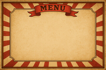 Retro carnival menu template background
