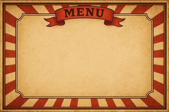 Retro carnival menu template background
