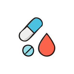 vector illustration with a medical theme, featuring medical related illustration elements