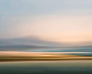 Obraz premium Smooth open land layered with pastel light and motionless air