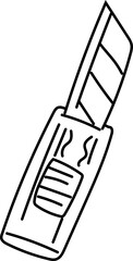 Simple Vector of Glue Stick in Black and White Line Style