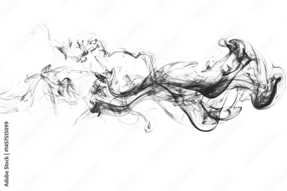 Poster abstract monochrome image featuring swirling patterns and textures with a dynamic and fluid composit