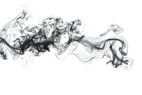 Abstract smoke pattern with grayscale tones creating a flowing and dynamic visual representation effect