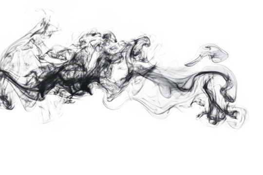 Abstract smoke pattern with grayscale tones creating a flowing and dynamic visual representation effect