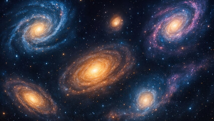 Vibrant galaxies in cosmic space