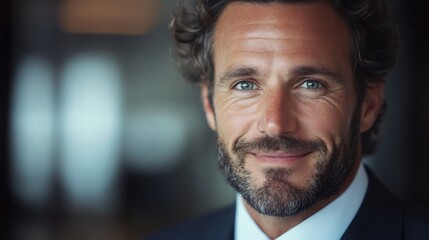 businessman client feedback smile businessman responding to client feedback with smile