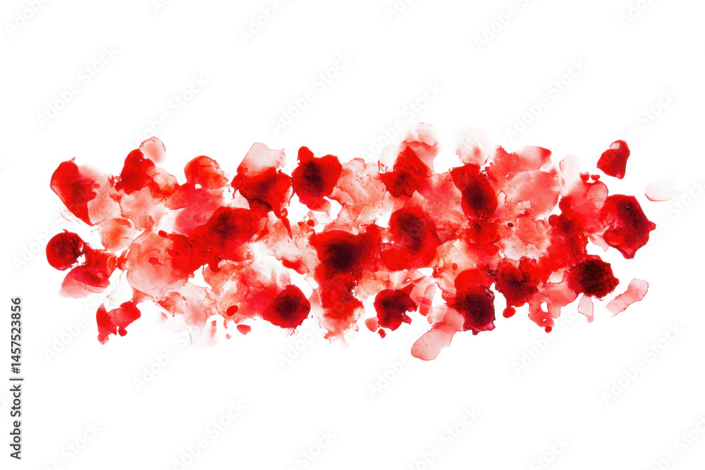 Poster a blurred image showcasing a cluster of red and pink flowers arranged in a horizontal composition st