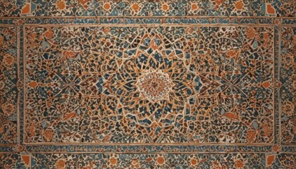 Obraz premium Intricate Moroccan geometric pattern Flat style, seamless repeat , islamic, culture, wallpaper