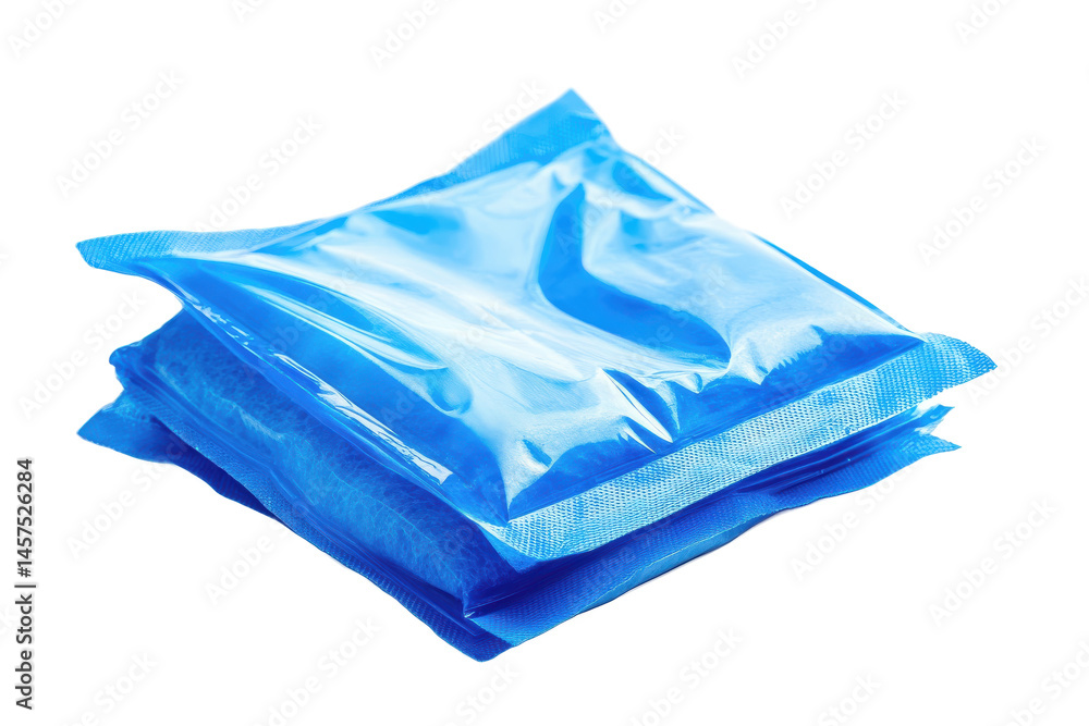 Poster a stack of folded blue fabric or material on a black background creating a simple and clean image st