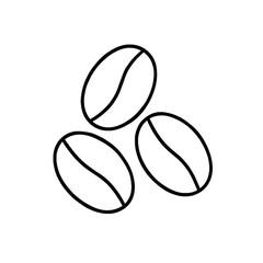 Coffee beans illustration minimalistic black and white  