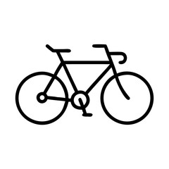 Obraz premium Bicycle illustration in minimalist style on white background