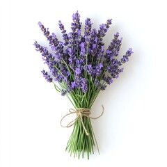 Fototapeta premium Lavender Flowers Bouquet: Organic Aromatic Arrangement for Elegant Rustic Home Decor and Wellness Gift Ideas