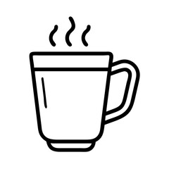 Hot steaming cup of coffee