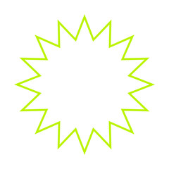 シンプルなカラー線の吹き出し　ギザギザした形