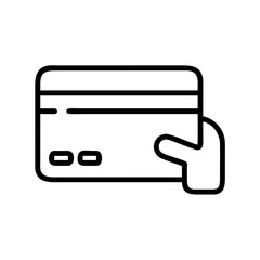 Obraz premium Hand holding credit card on white background