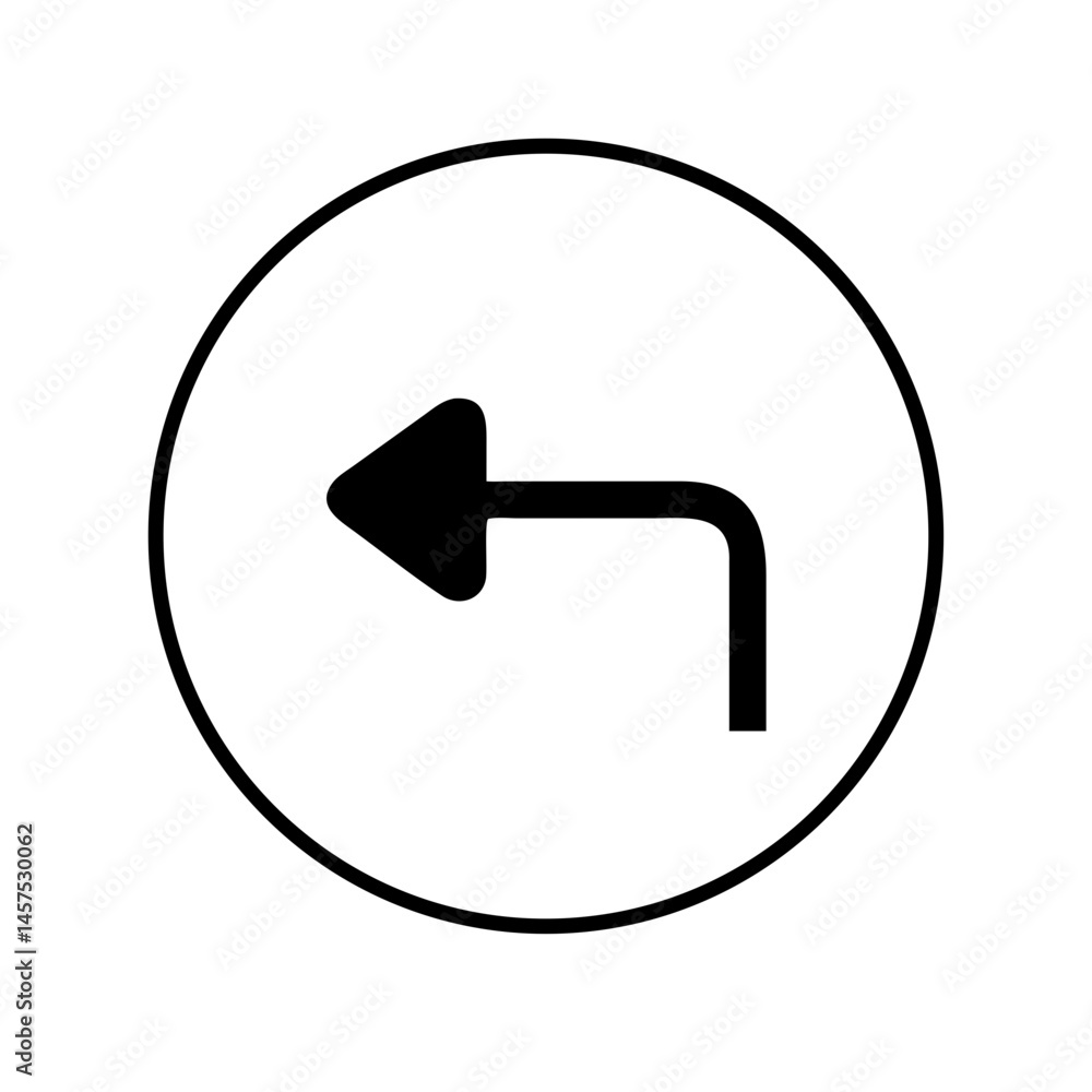 Poster arrow icon pointing right in a circular design