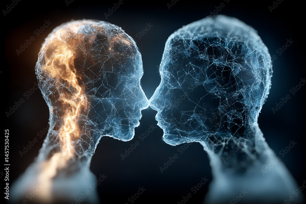 Poster shared mental space ai data convergence abstract