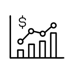 Line chart displaying financial growth