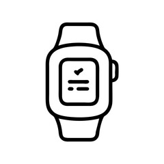 Fototapeta premium Smartwatch with a digital display showing notifications