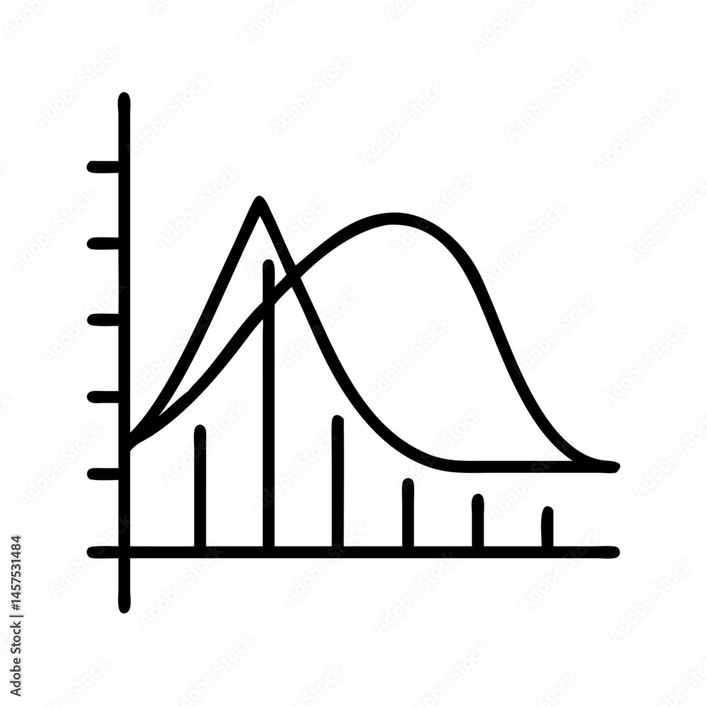 Poster graph illustration of data analysis and trends