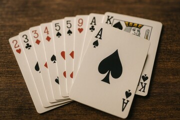 Obraz premium Classic playing cards arrangement.