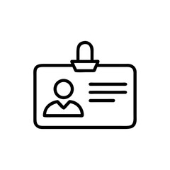 Obraz premium ID card with a name tag and person outline