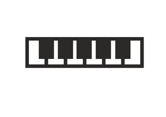 Vector Illustration of Piano Keys, Musical and Elegant Design with Copy Space

