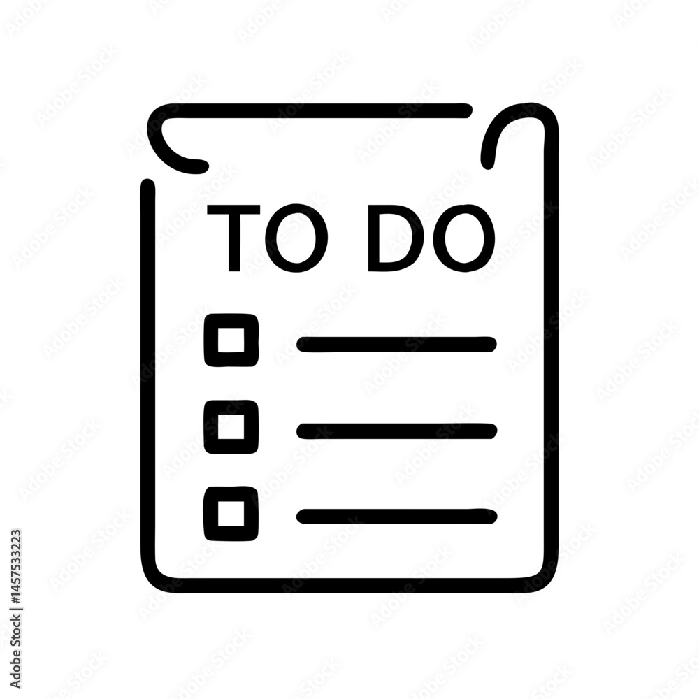 Poster to-do list paper with checkboxes