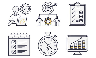 set of business icons