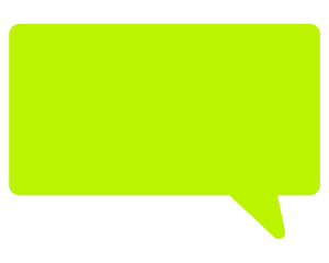 シンプルなカラーの吹き出し　四角形