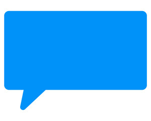 シンプルなカラーの吹き出し　四角形