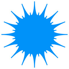 シンプルなカラーの吹き出し　ギザギザした形