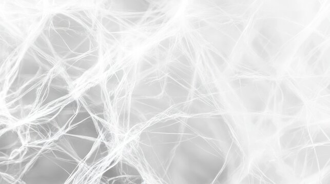White tangled fibers texture abstract background