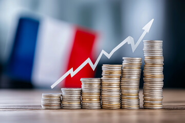 An illustration showing the rapid Economic growth in France