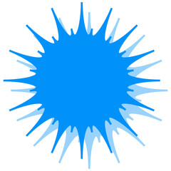 シンプルなカラーの吹き出し　ギザギザした形