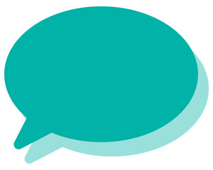 シンプルなカラーの吹き出し　丸形