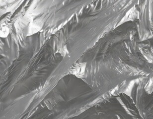 Wrinkled silver foil background, shimmering metallic texture, sparkle, premium, light