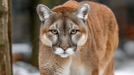 Naklejka premium A feline looks directly into the camera.